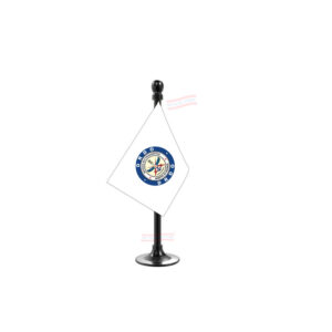 DRDO (Defence Research & Development Organisation) Flag Stand for Car Dashboard-Single Black Plastic | Car Decoration