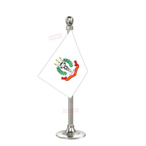 IMA (Indian Medical Association) Flag Stand for Car Dashboard-Single Silver Plastic | Car Decoration