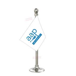AAP Car Dashboard Flag | Single Silver Acrylic Dashboard Flag |