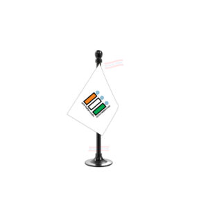 ECI (Election Commission of India) Flag Stand for Car Dashboard-Single Black Plastic | Car Decoration