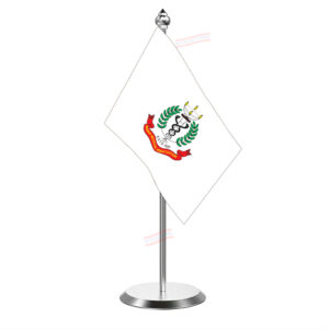 IMA Indian Medical Association Flag with Stainless Steel Pole & Base Table Miniature Flag