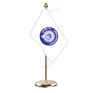 Indian Railways Table Flag with Brass Pole & Brass Base Table Miniature Flag