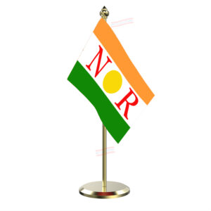 AINRC Flag Table Miniature Flag With Brass Base And Brass Pole
