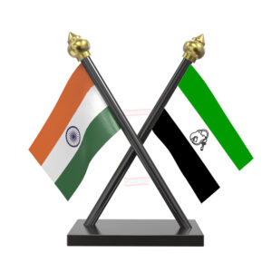 AIUDF (All India United Democratic Front) Car Dashboard Flag | Cross Acrylic Dashboard Flag |