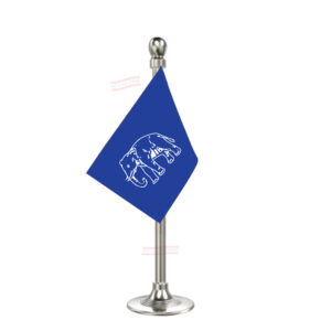 BSP (Bahujan Samaj Party) Car Dashboard Flag | Single Silver Acrylic Dashboard Flag |