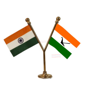 BPF (Bodoland People's Front) Car Dashboard Flag | Y Shape Stainless Steel Dashboard Flag |