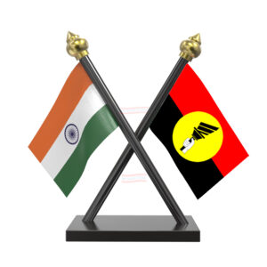 DMDK (Desiya Murpokku Dravida Kazhagam) Car Dashboard Flag | Cross Acrylic Dashboard Flag |