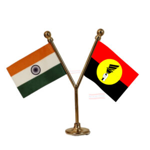 DMDK (Desiya Murpokku Dravida Kazhagam) Car Dashboard Flag | Y Shape Stainless Steel Dashboard Flag |