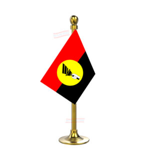 DMDK (Desiya Murpokku Dravida Kazhagam) Car Dashboard Flag | Single Gold Acrylic Dashboard Flag |