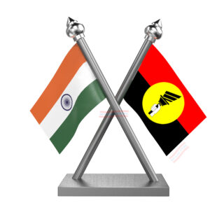 DMDK (Desiya Murpokku Dravida Kazhagam) Car Dashboard Flag | Cross Stainless Steel Dashboard Flag |