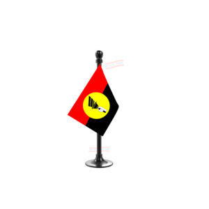 DMDK (Desiya Murpokku Dravida Kazhagam) Car Dashboard Flag | Single Black Acrylic Dashboard Flag |