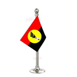 DMDK (Desiya Murpokku Dravida Kazhagam) Car Dashboard Flag | Single Silver Acrylic Dashboard Flag |