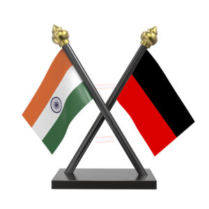 DMK (Dravida Munnetra Kazhagam) Car Dashboard Flag | Cross Acrylic Dashboard Flag |
