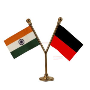 DMK (Dravida Munnetra Kazhagam) Car Dashboard Flag | Y Shape Stainless Steel Dashboard Flag |