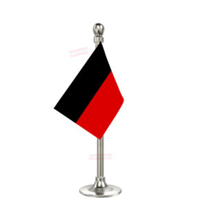 DMK (Dravida Munnetra Kazhagam) Car Dashboard Flag | Single Silver Acrylic Dashboard Flag |