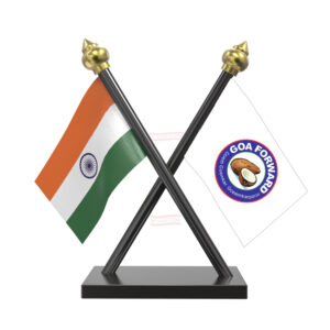 GFP (Goa Forward Party) Car Dashboard Flag | Cross Acrylic Dashboard Flag |
