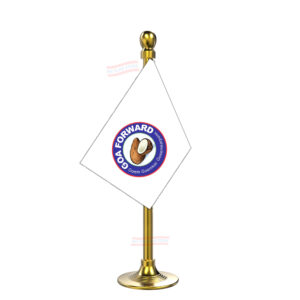 GFP (Goa Forward Party) Car Dashboard Flag | Single Gold Acrylic Dashboard Flag |