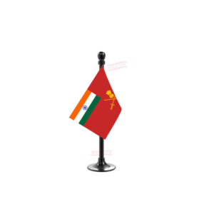 Indian Army Flag Stand for Car Dashboard-Single Black Plastic | Car Decoration
