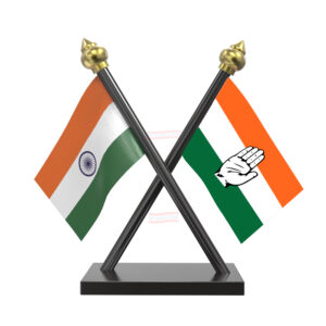 INC (Indian National Congress) Car Dashboard Flag | Cross Acrylic Dashboard Flag |