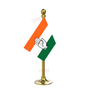 INC (Indian National Congress) Car Dashboard Flag | Single Gold Acrylic Dashboard Flag |