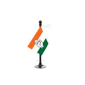 INC (Indian National Congress) Car Dashboard Flag | Single Black Acrylic Dashboard Flag |