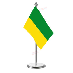 IPFT (Indigenous People's Front of Tripura) Flag Desk Flag With Stainless Steel Base And Pole with 4inchx6inch flag