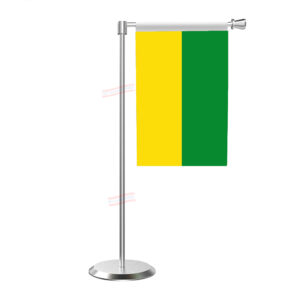 IPFT (Indigenous People's Front of Tripura) L Shape Table Flag With Stainless Steel Base and Pole