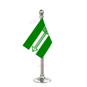 JDU (Janata Dal United ) Car Dashboard Flag | Single Silver Acrylic Dashboard Flag |