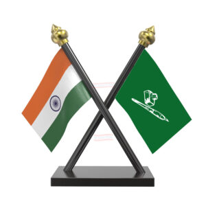 JKPDP (Jammu & Kashmir Democratic Party) Car Dashboard Flag | Cross Acrylic Dashboard Flag |