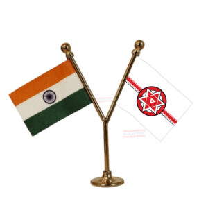 Janasena Party Car Dashboard Flag | Y Shape Stainless Steel Dashboard Flag |