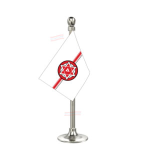 Jansena Party Car Dashboard Flag | Single Silver Acrylic Dashboard Flag |