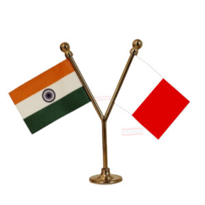KCP Kerala Congress Party Car Dashboard Flag | Y Shape Stainless Steel Dashboard Flag |
