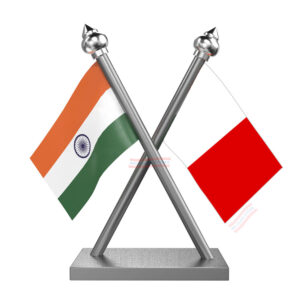 KCP Kerala Congress Party Car Dashboard Flag | Cross Stainless Steel Dashboard Flag |