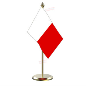 KCP (Kerala Congress Party) Flag Table Miniature Flag With Brass Base And Brass Pole