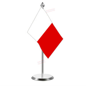 KCP (Kerala Congress Party) Flag Desk Flag With Stainless Steel Base And Pole with 4inchx6inch flag