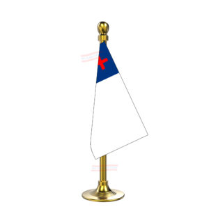Christian Flag Stand for Car Dashboard-Single Gold Plastic | Car Decoration