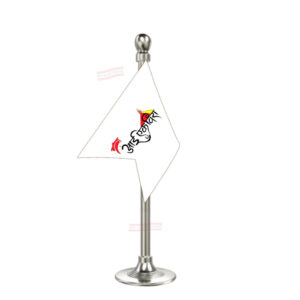 Ekvira Aai Flag Stand for Car Dashboard-Single Silver Plastic | Car Decoration