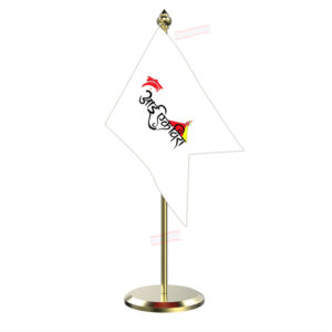 Ekvira Aai Table Miniature Flag With Brass Base And Brass Pole