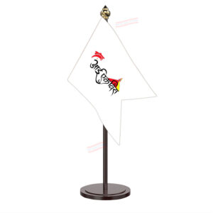 Ekvira Aai Table Desk Miniature Flag With Black Acrylic Base and Pipe