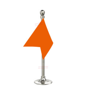 Bhagwa Flag Stand for Car Dashboard-Single Silver Plastic | Car Decoration