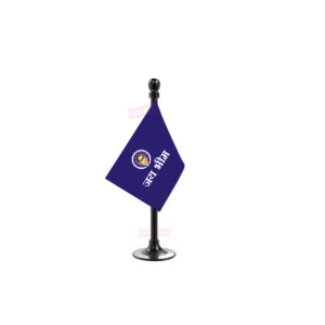 Baba Saheb Jai Bhim Flag Stand for Car Dashboard-Single Black Plastic | Car Decoration