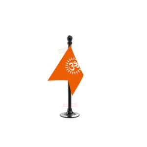 Om Flag Stand for Car Dashboard-Single Black Plastic | Car Decoration