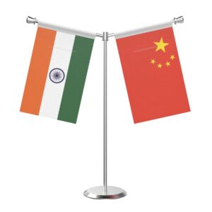 China Y-Shaped Table Flag with Stainless Steel Base and Pole