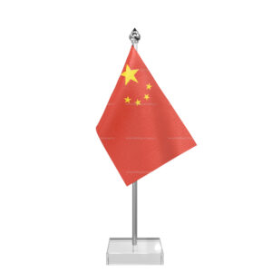 China Table Desk Miniature Flag With Stainless Steel Pole And Transparent Acrylic Base