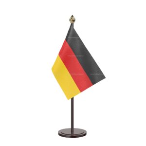 Germany Table Desk Miniature Flag With Black Acrylic Base and Pipe