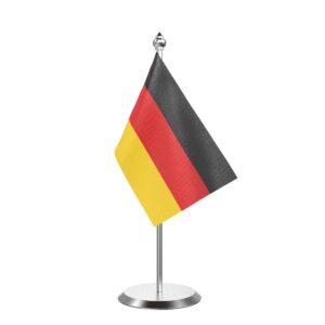 Germany Desk Flag With Stainless Steel Base And Pole with 4inchx6inch flag