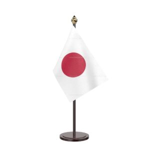 JapanTable Desk Miniature Flag With Black Acrylic Base and Pipe