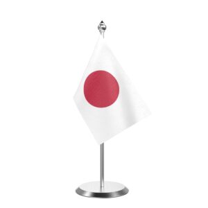 Japan Desk Flag With Stainless Steel Base And Pole with 4inchx6inch flag