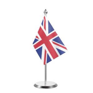 UK Desk Flag With Stainless Steel Base And Pole with 4inchx6inch flag